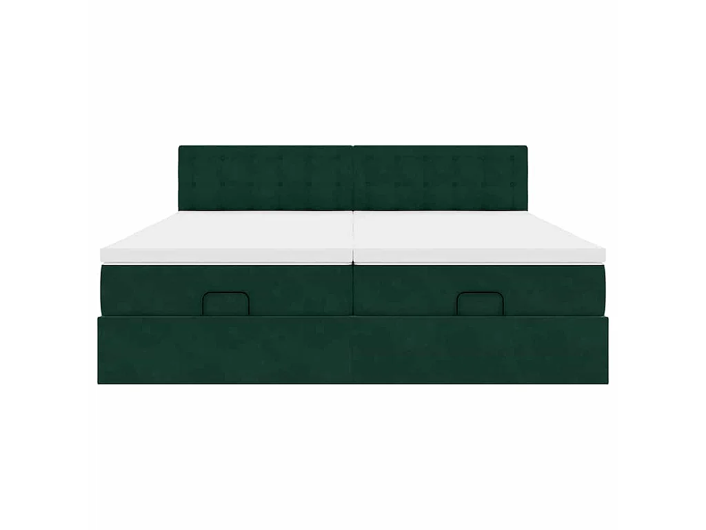 Ottoman bed met matrassen en LED's 180x200cm fluweel