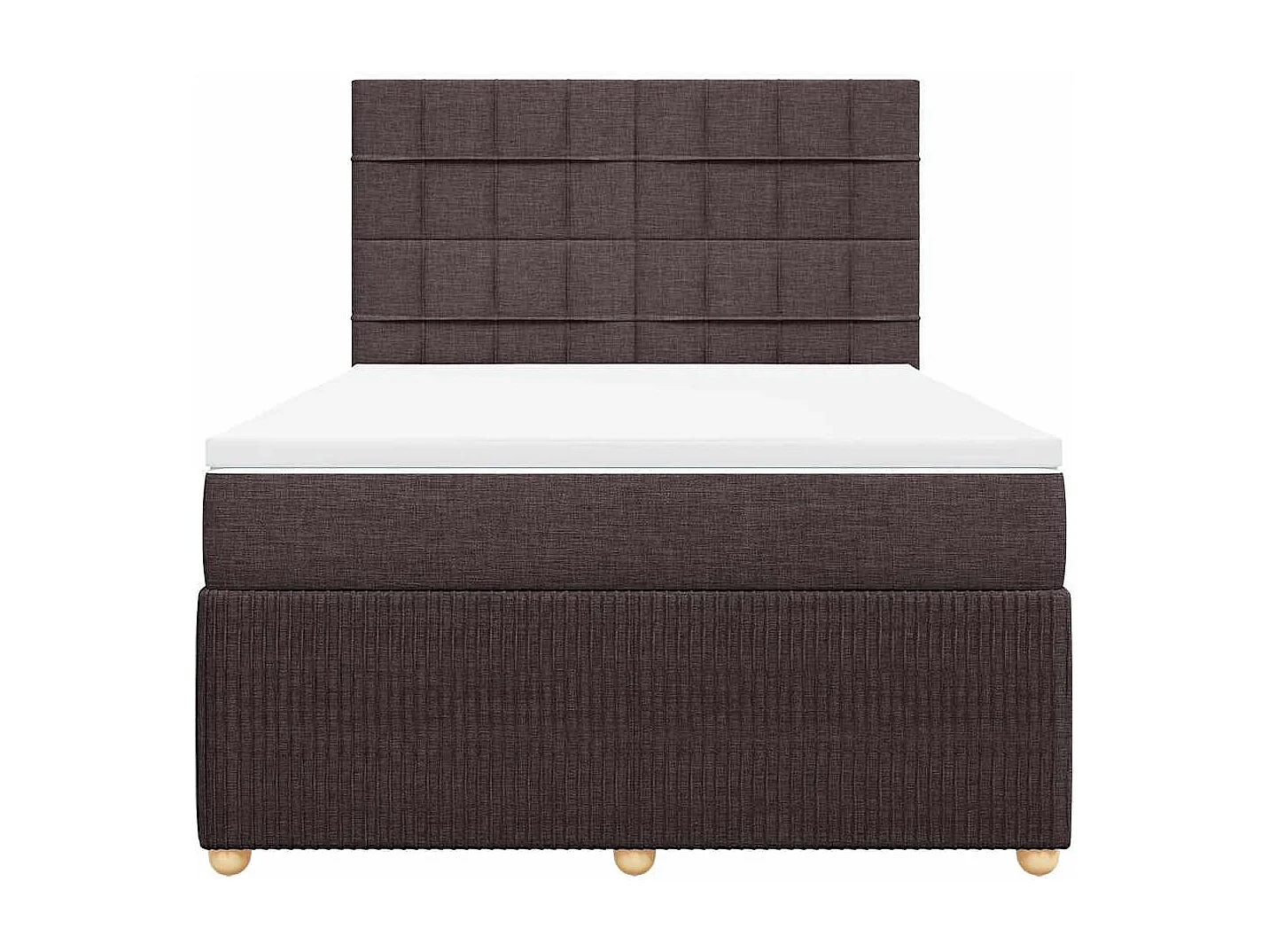 Sommier à lattes de lit avec matelas Marron foncé 140x200 cm