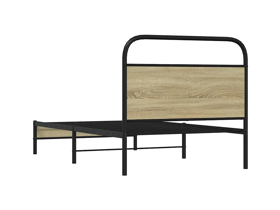 Bettgestell ohne Matratze 90x190 cm Sonoma-Eiche Holzwerkstoff