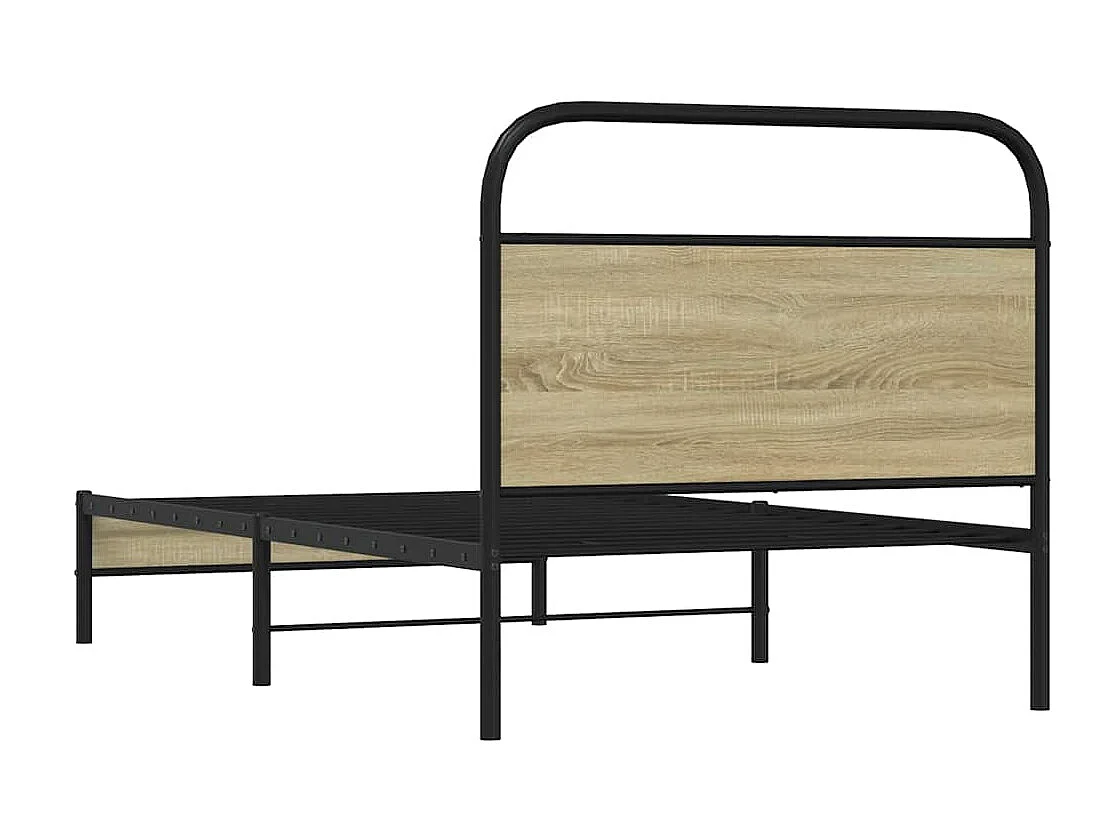 Cadre de lit sans matelas 90x190cm chêne sonoma bois ingénierie