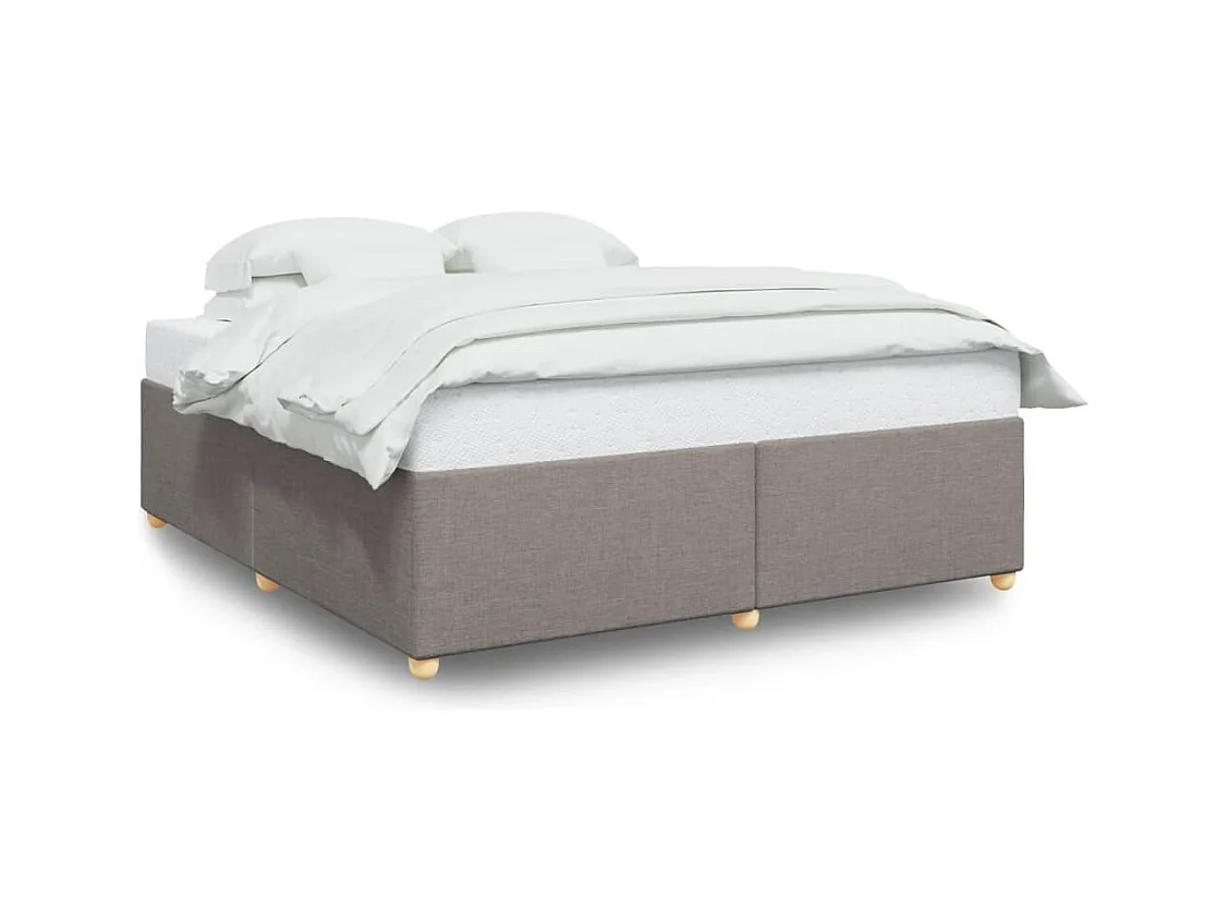 Cadre de lit sans matelas taupe 180x200 cm tissu