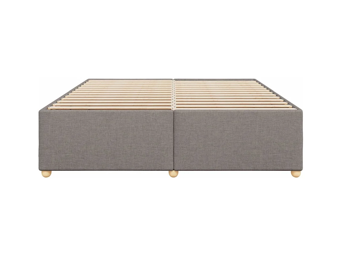 Cadre de lit sans matelas taupe 180x200 cm tissu
