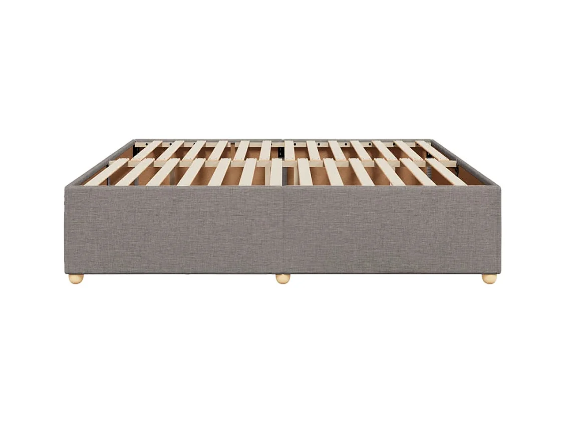 Cadre de lit sans matelas taupe 180x200 cm tissu