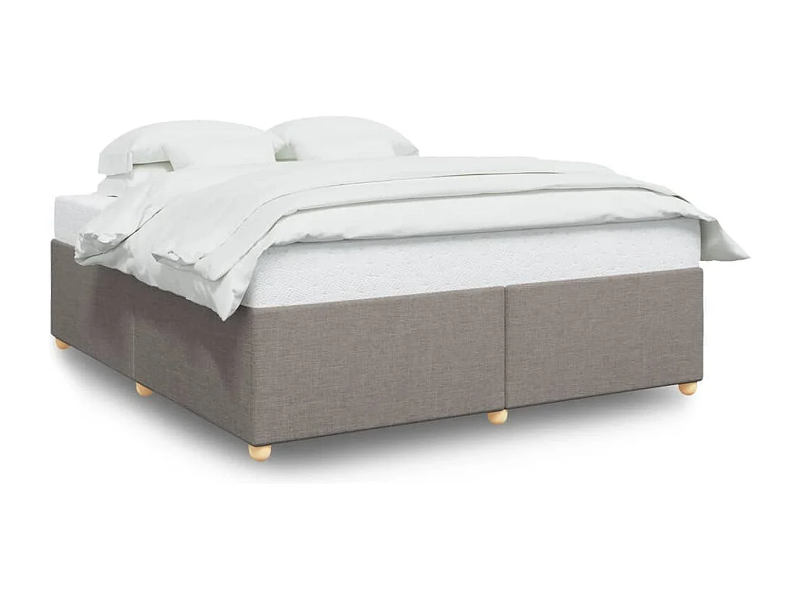 Cadre de lit sans matelas taupe 180x200 cm tissu