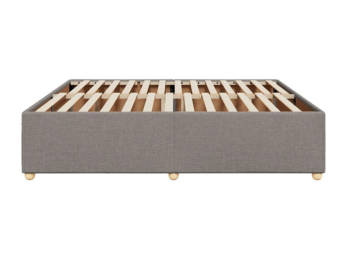 Cadre de lit sans matelas taupe 180x200 cm tissu