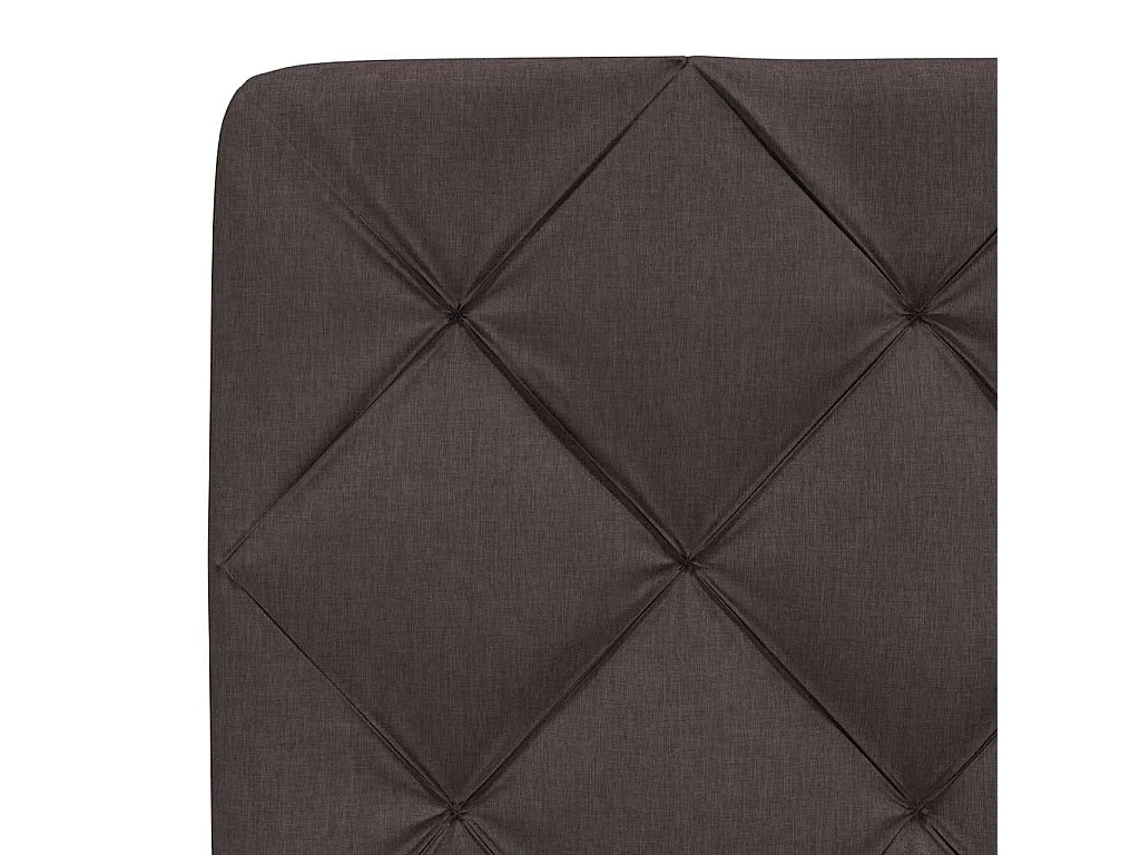 Lit avec matelas marron foncé 140x190 cm tissu