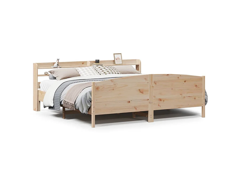 Cama sem colchão 180x200 cm madeira de pinho maciça