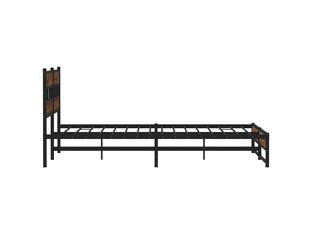 Bedframe zonder matras metaal bruin eikenkleur 180x200 cm
