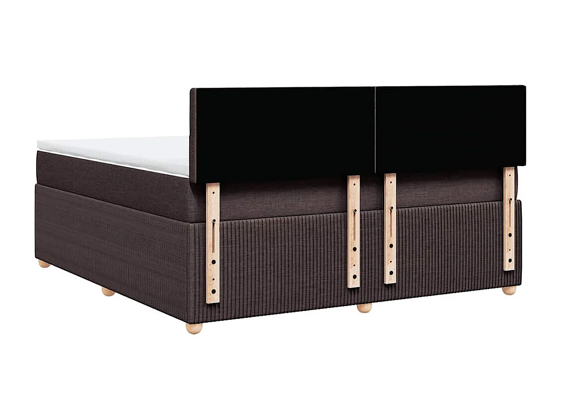 Boxspringbett mit Matratze Dunkelbraun 180x200 cm Stoff