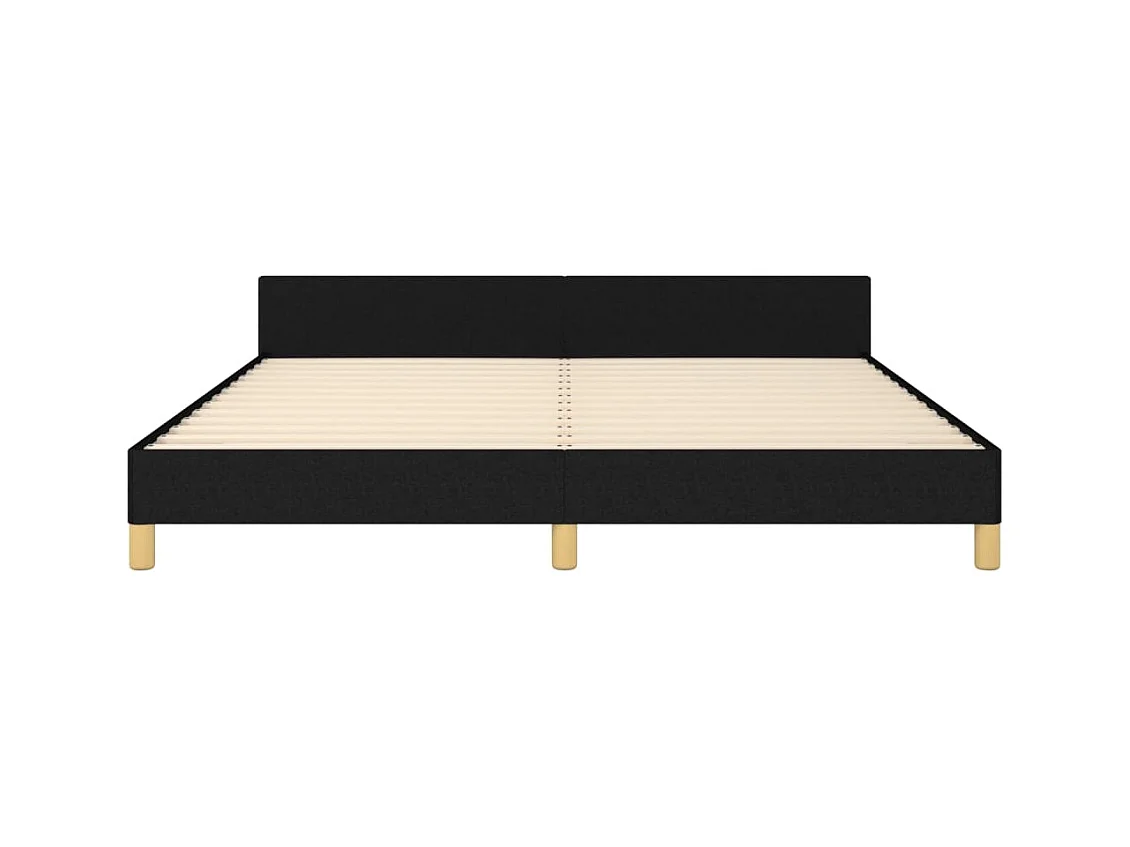 Cadre de lit sans matelas noir 180x200 cm tissu