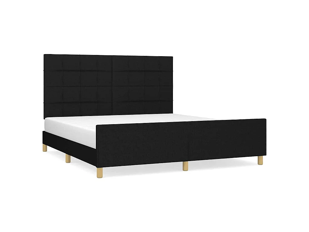 Bettgestell ohne Matratze Schwarz 180x200 cm Stoff