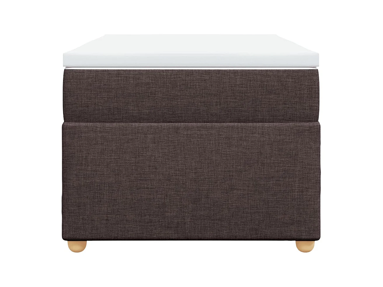 Boxspring met matras stof donkerbruin 100x200 cm