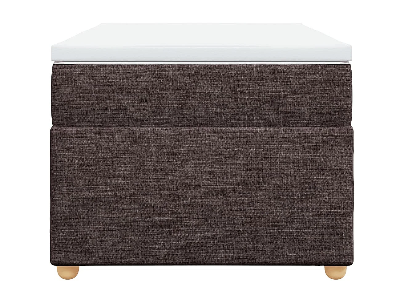 Boxspringbett mit Matratze Dunkelbraun 100x200 cm Stoff