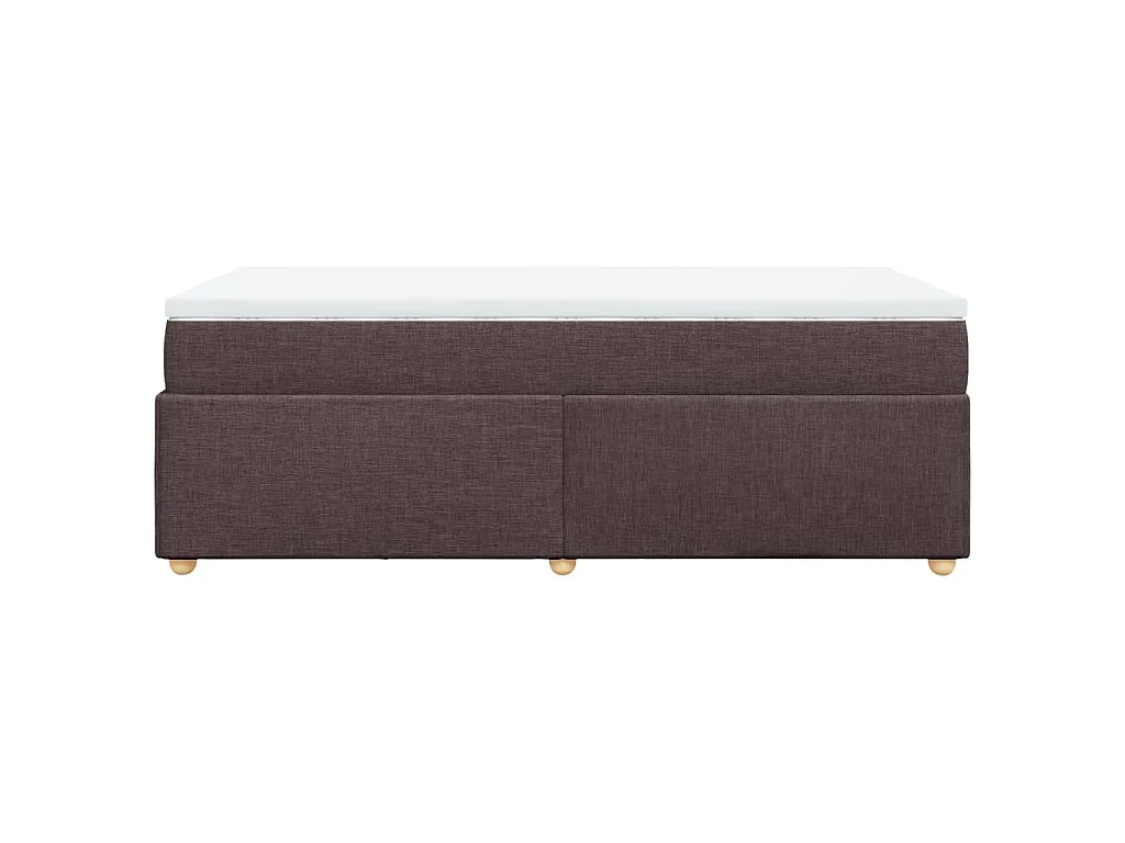 Boxspring met matras stof donkerbruin 100x200 cm