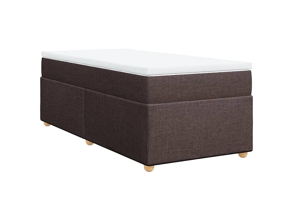 Boxspring met matras stof donkerbruin 100x200 cm