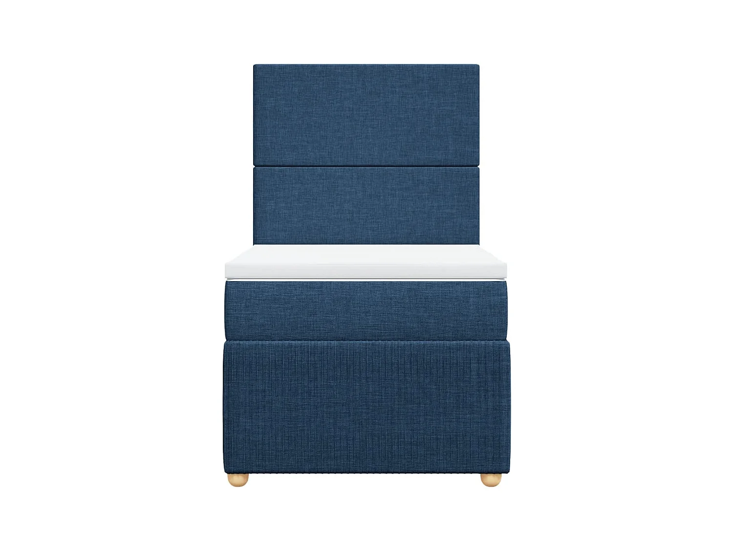 Sommier à lattes de lit avec matelas Bleu 100x200 cm Tissu