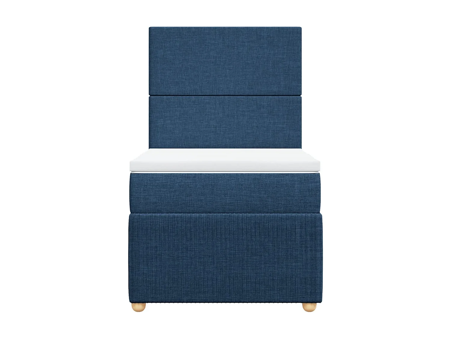 Boxspringbett mit Matratze Blau 100x200 cm Stoff