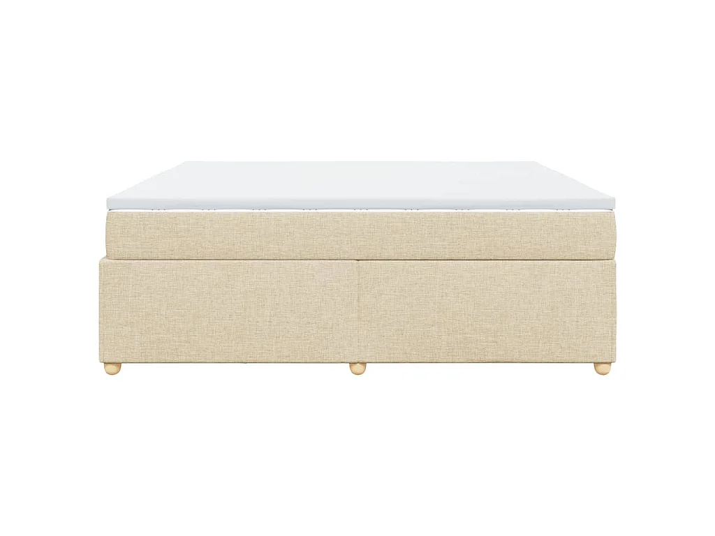 Boxspring met matras stof crèmekleurig 180x200 cm