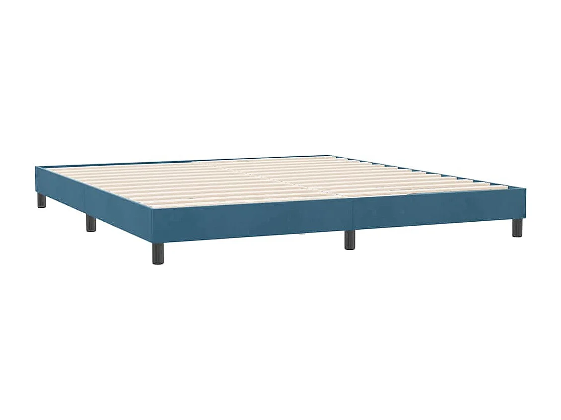 Boxspringbett ohne Matratze Dunkelblau 180x220 cm Samt