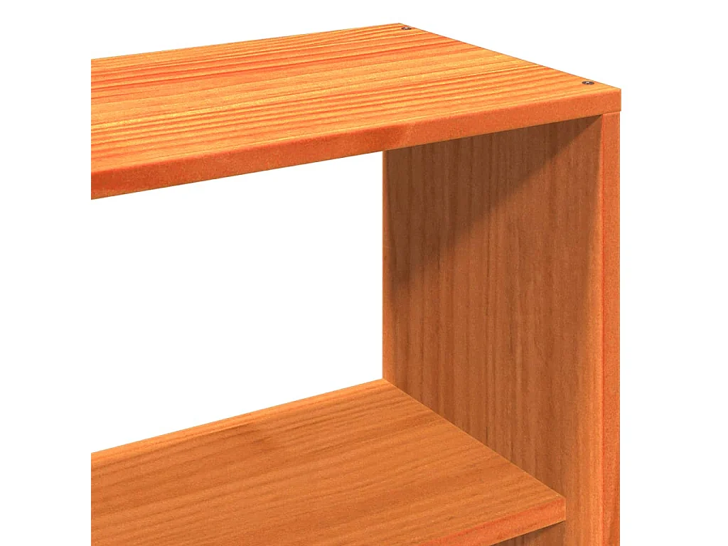 Massivholzbett ohne Matratze Wachsbraun 140x190 cm Kiefernholz