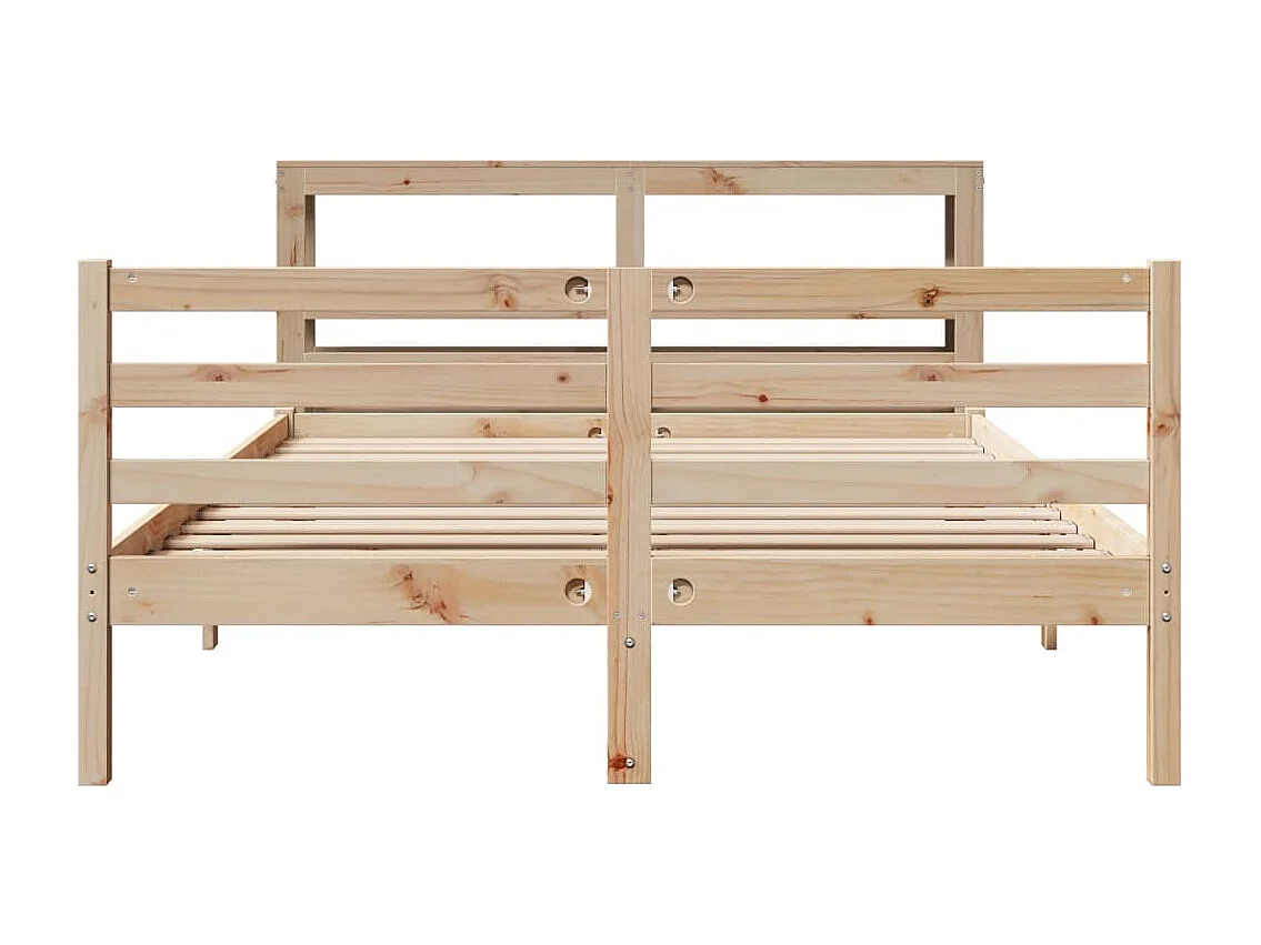 Cadre de lit sans matelas 140x190 cm bois de pin massif