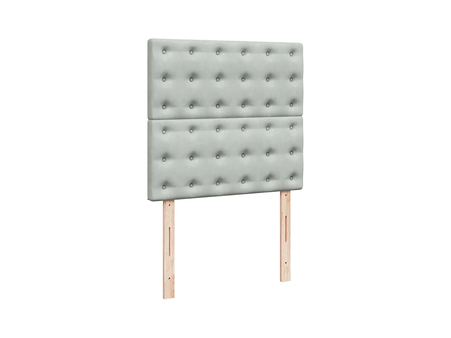 Boxspring met matras fluweel lichtgrijs 100x200 cm