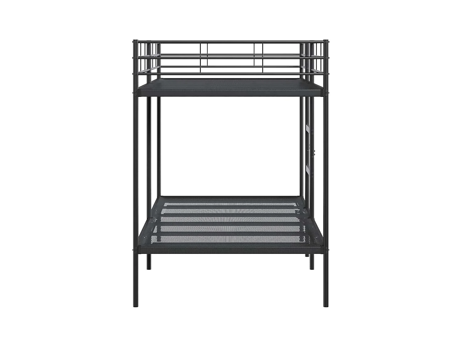 Etagenbett ohne Matratze Schwarz 100x200 cm Stahl