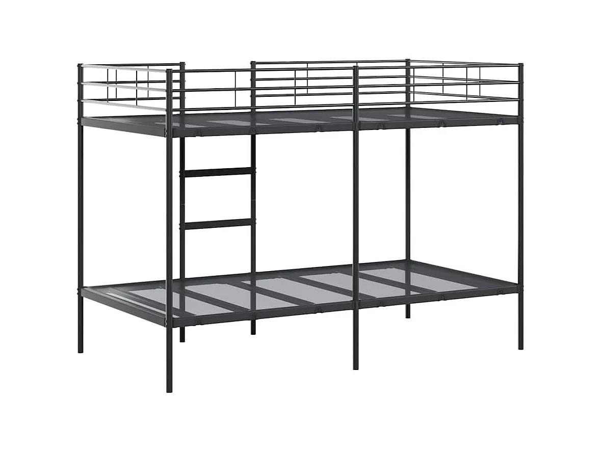 Etagenbett ohne Matratze Schwarz 100x200 cm Stahl
