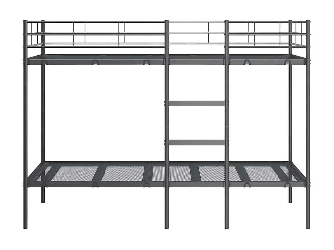 Etagenbett ohne Matratze Schwarz 100x200 cm Stahl