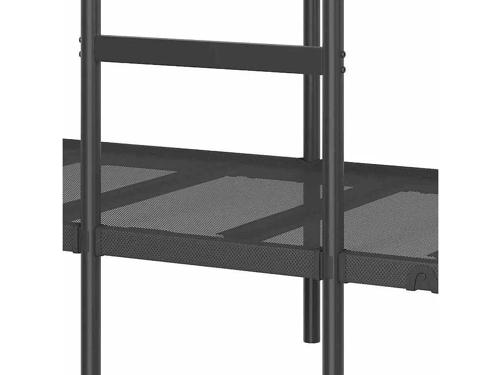 Lit superposé sans matelas noir 100x200 cm acier