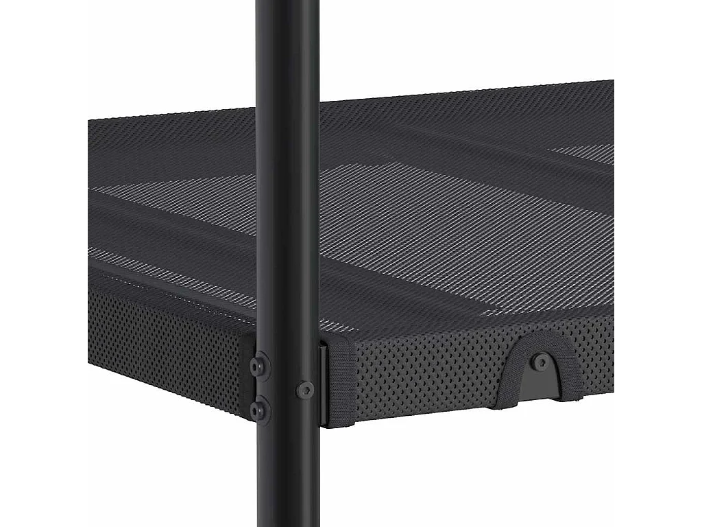 Lit superposé sans matelas noir 100x200 cm acier