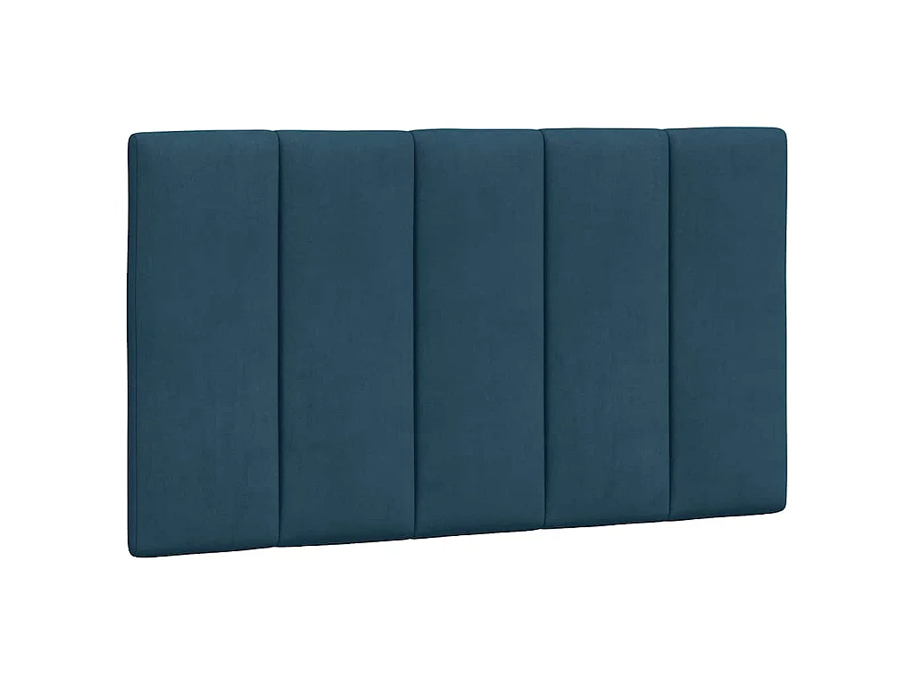 Cadre de lit avec LED sans matelas Hanko bleu 90x200 cm velours