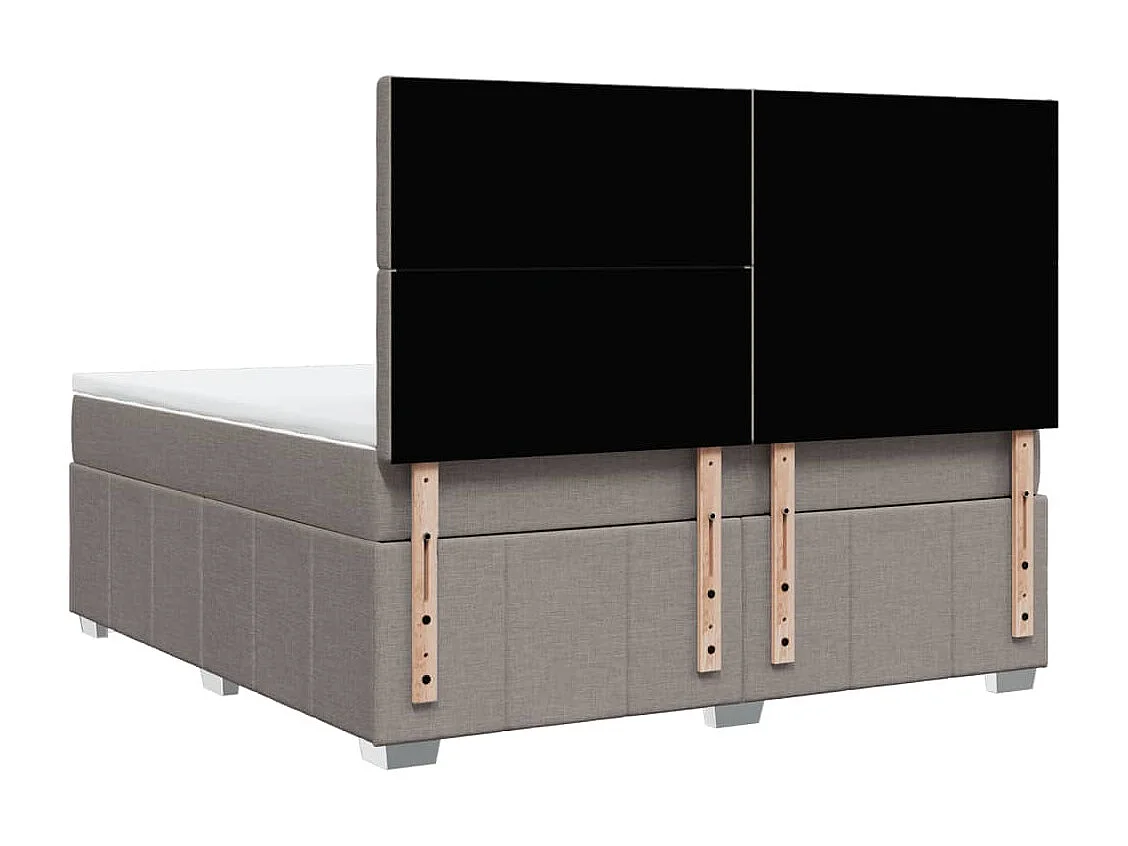 Giroletto a Molle con Materasso Tortora 180x200 cm in Tessuto