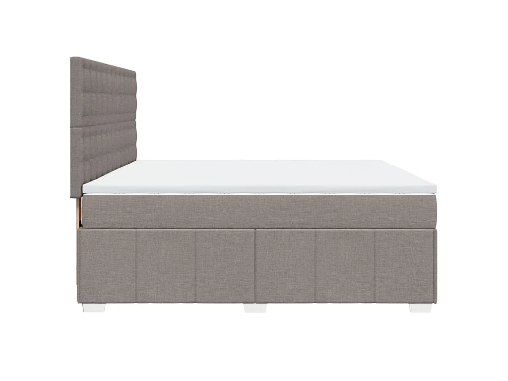 Boxspring met matras stof taupe 180x200 cm