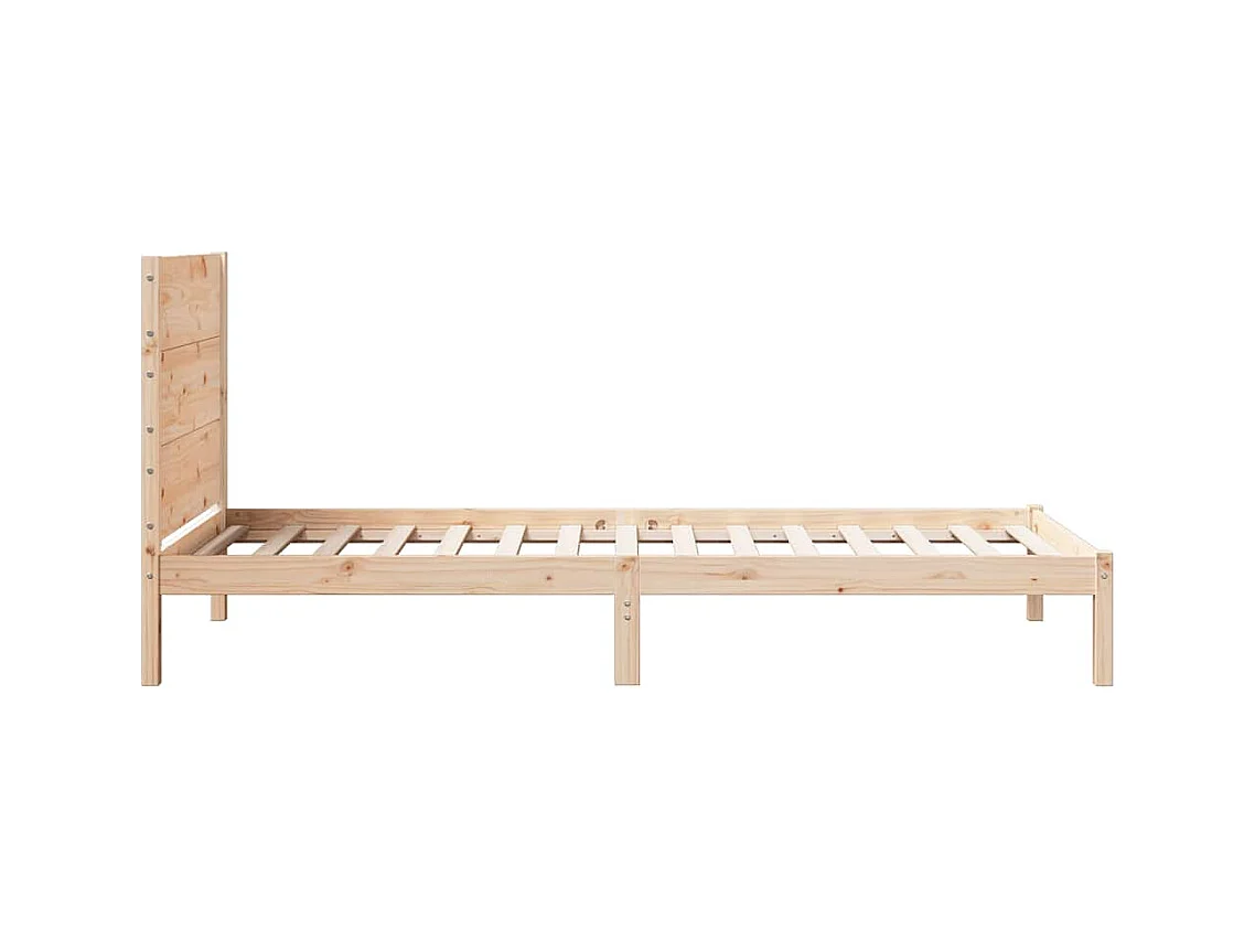 Cadre de lit extra long sans matelas 90x210 cm bois massif