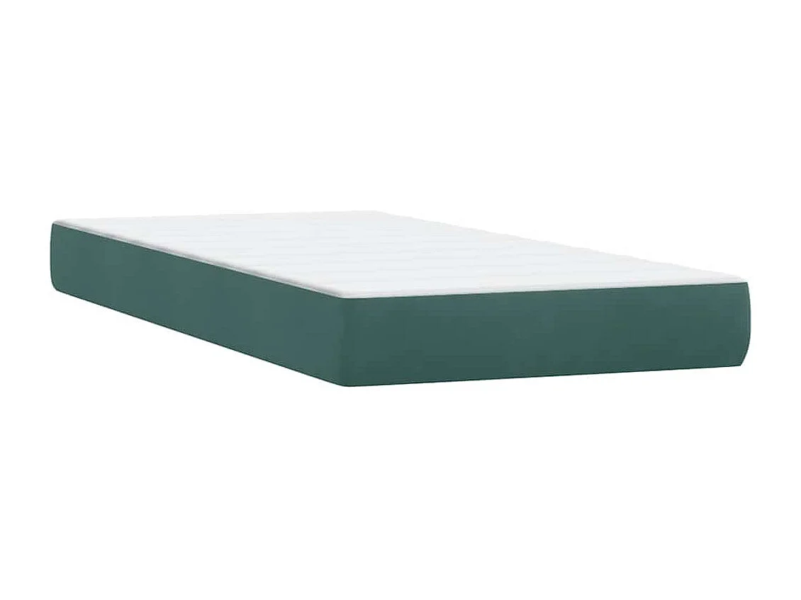 Sommier à lattes de lit et matelas vert foncé 180x220cm velours