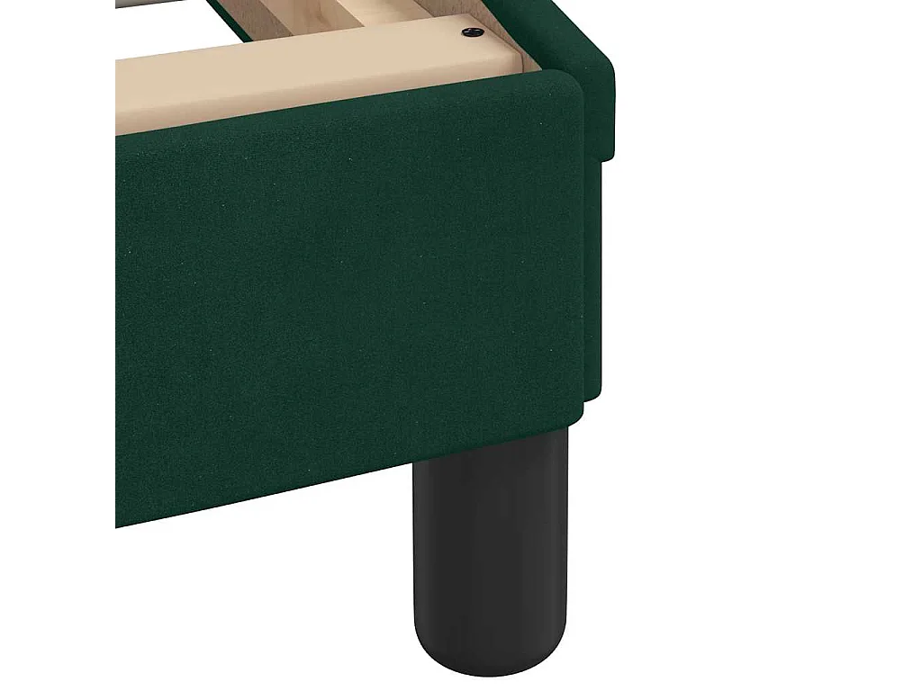 Cama com colchão 180x200 cm veludo verde-escuro