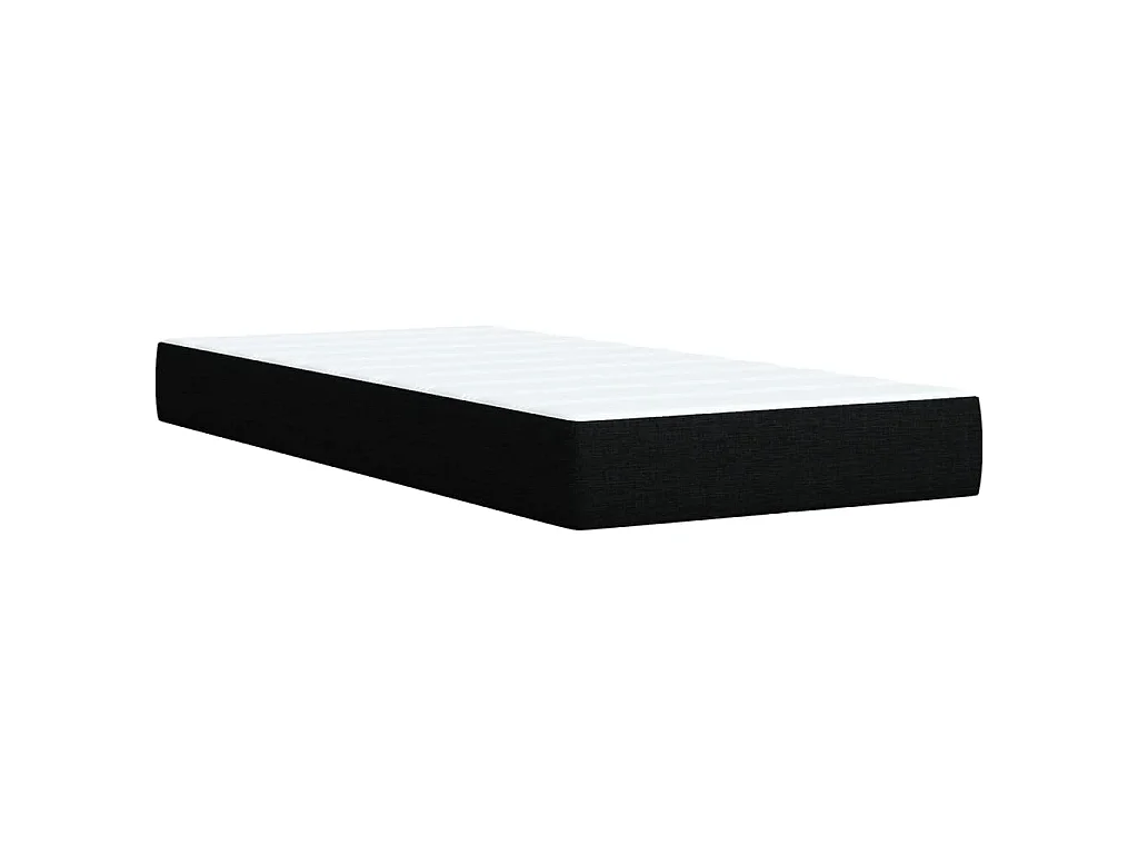 Sommier à lattes de lit avec matelas Noir 90x200 cm Tissu