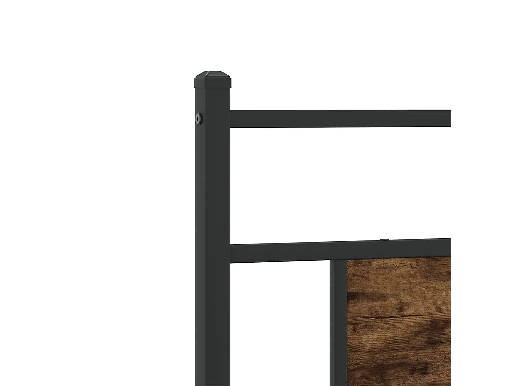 Estructura de cama sin colchón madera roble ahumado 90x200 cm