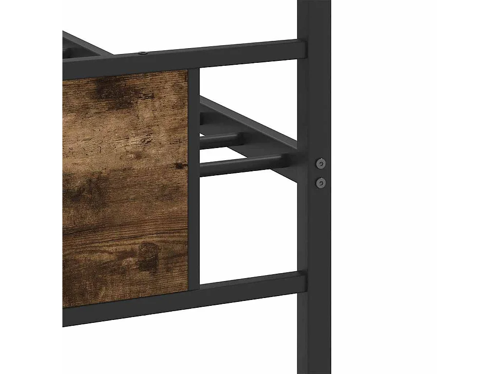 Estructura de cama sin colchón madera roble ahumado 90x200 cm