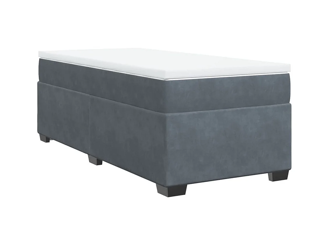Sommier à lattes de lit avec matelas Gris foncé 100x200 cm