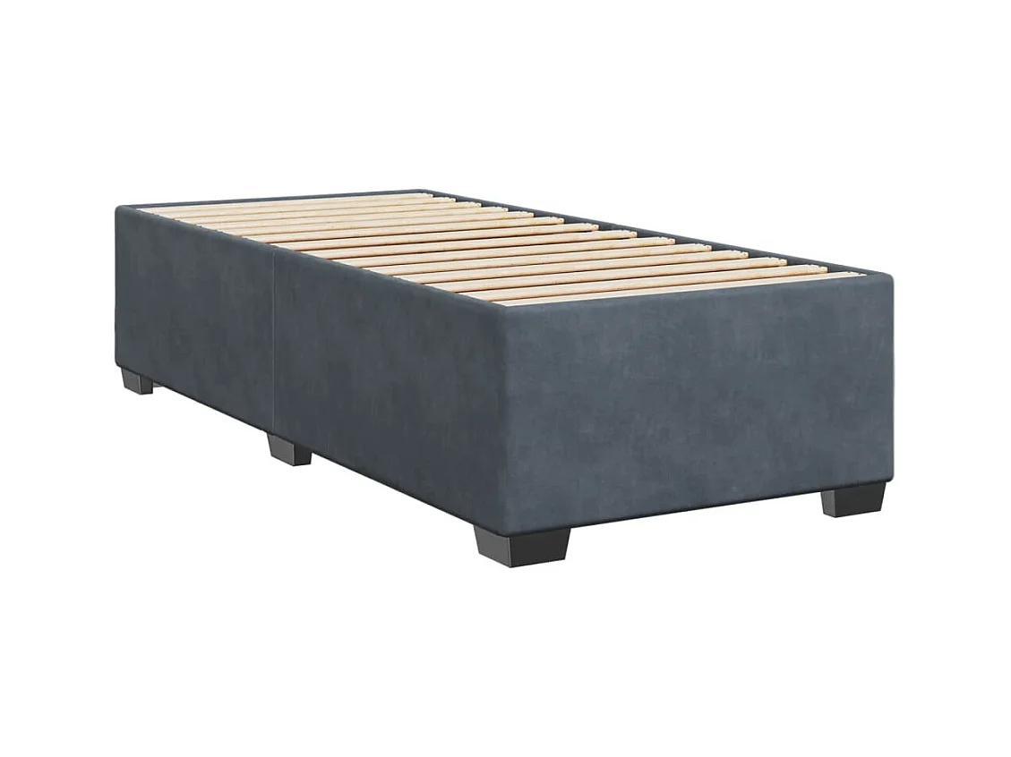 Sommier à lattes de lit avec matelas Gris foncé 100x200 cm
