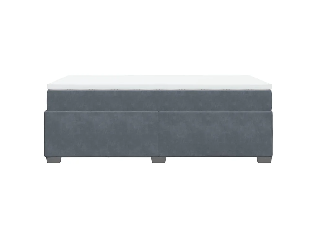 Boxspring met matras fluweel donkergrijs 100x200 cm