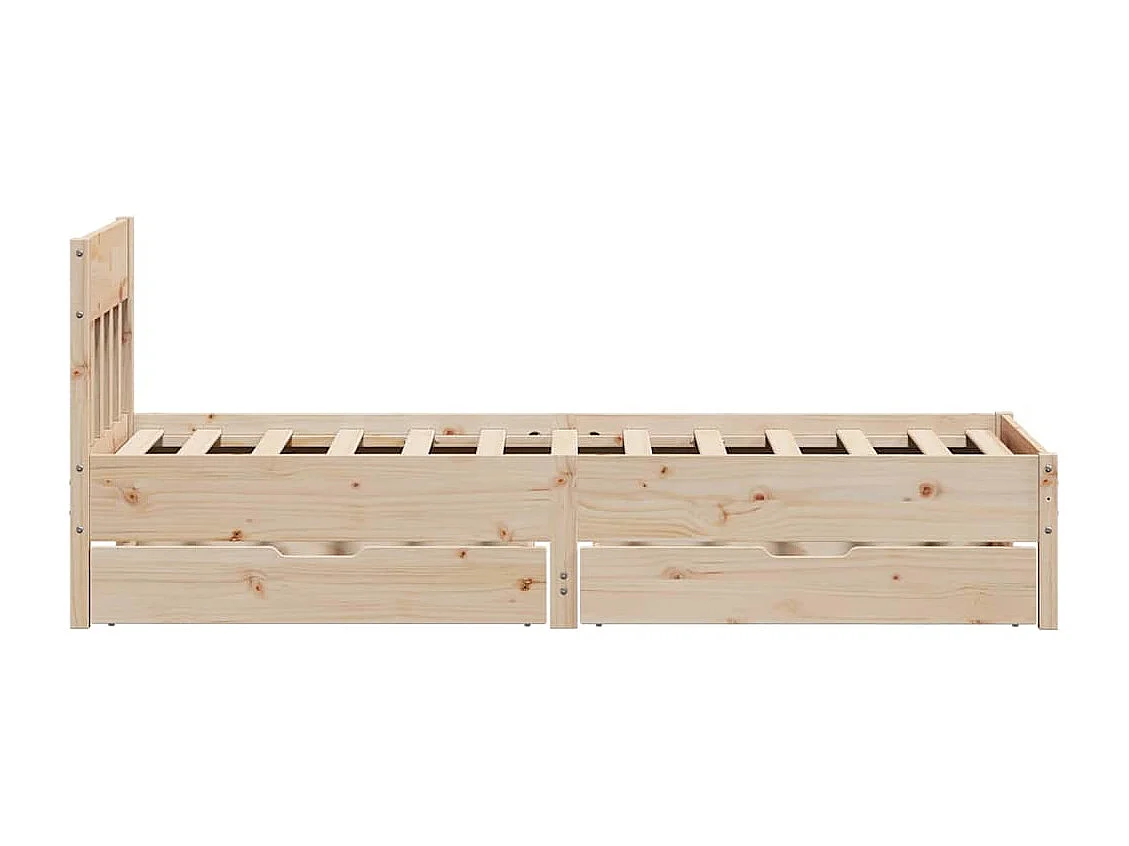 Cadre de lit sans matelas 90x190 cm bois de pin massif