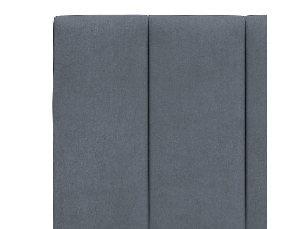 Cadre de lit sans matelas Hanko gris foncé 160x200 cm velours