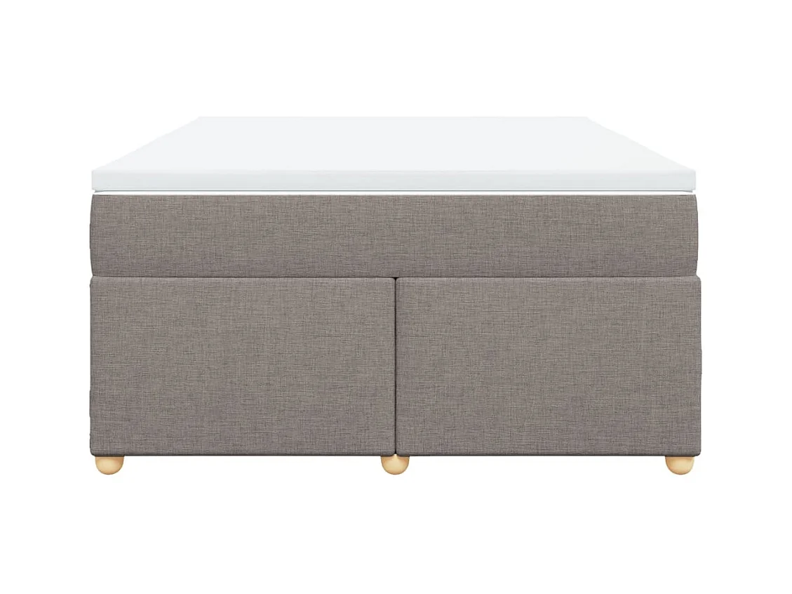 Sommier à lattes de lit avec matelas Taupe 140x190 cm Tissu
