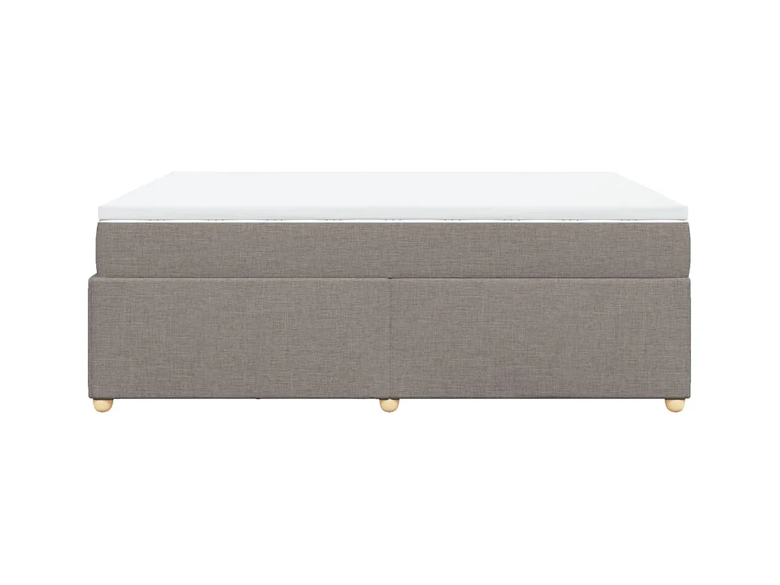 Sommier à lattes de lit avec matelas Taupe 140x190 cm Tissu