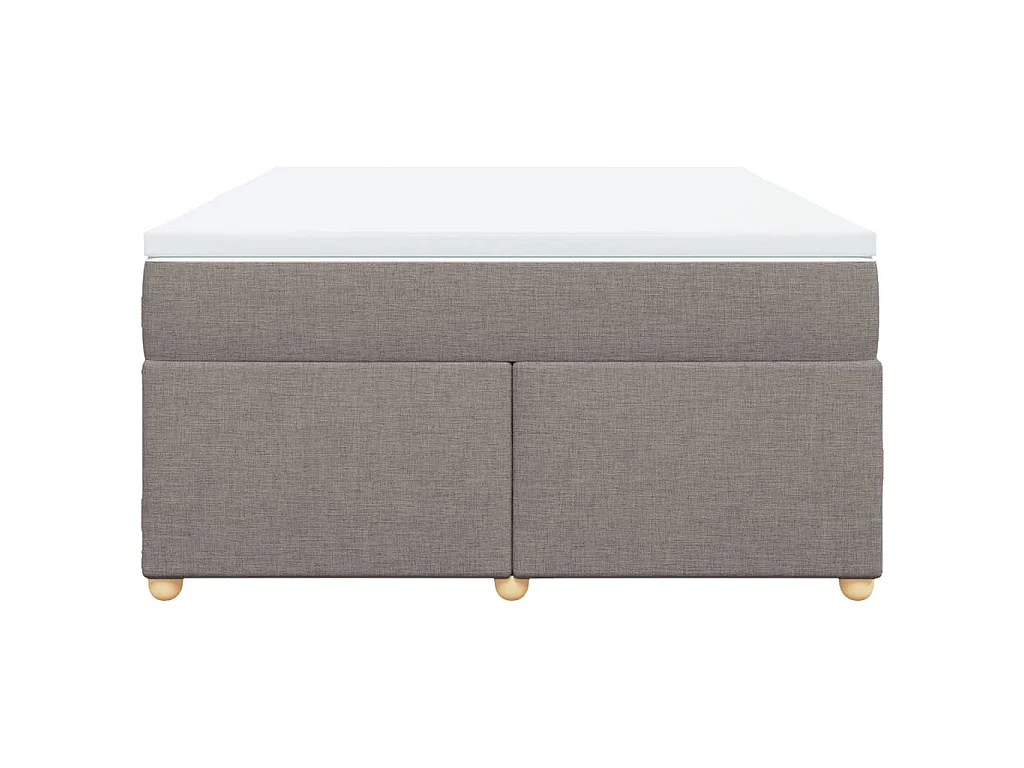 Boxspring met matras stof taupe 140x190 cm