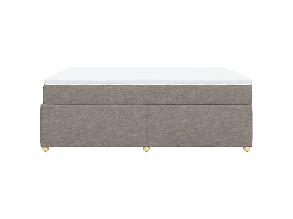 Boxspring met matras stof taupe 140x190 cm