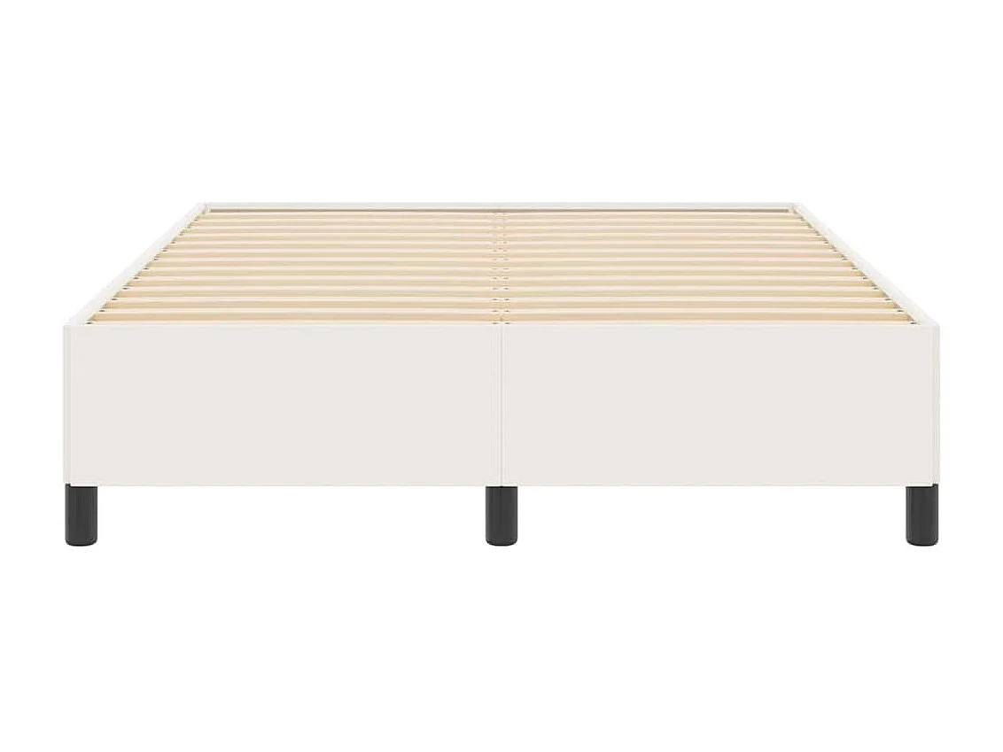 Cama Box Creme 140 x 200 cm Tecido de Veludo Cotele